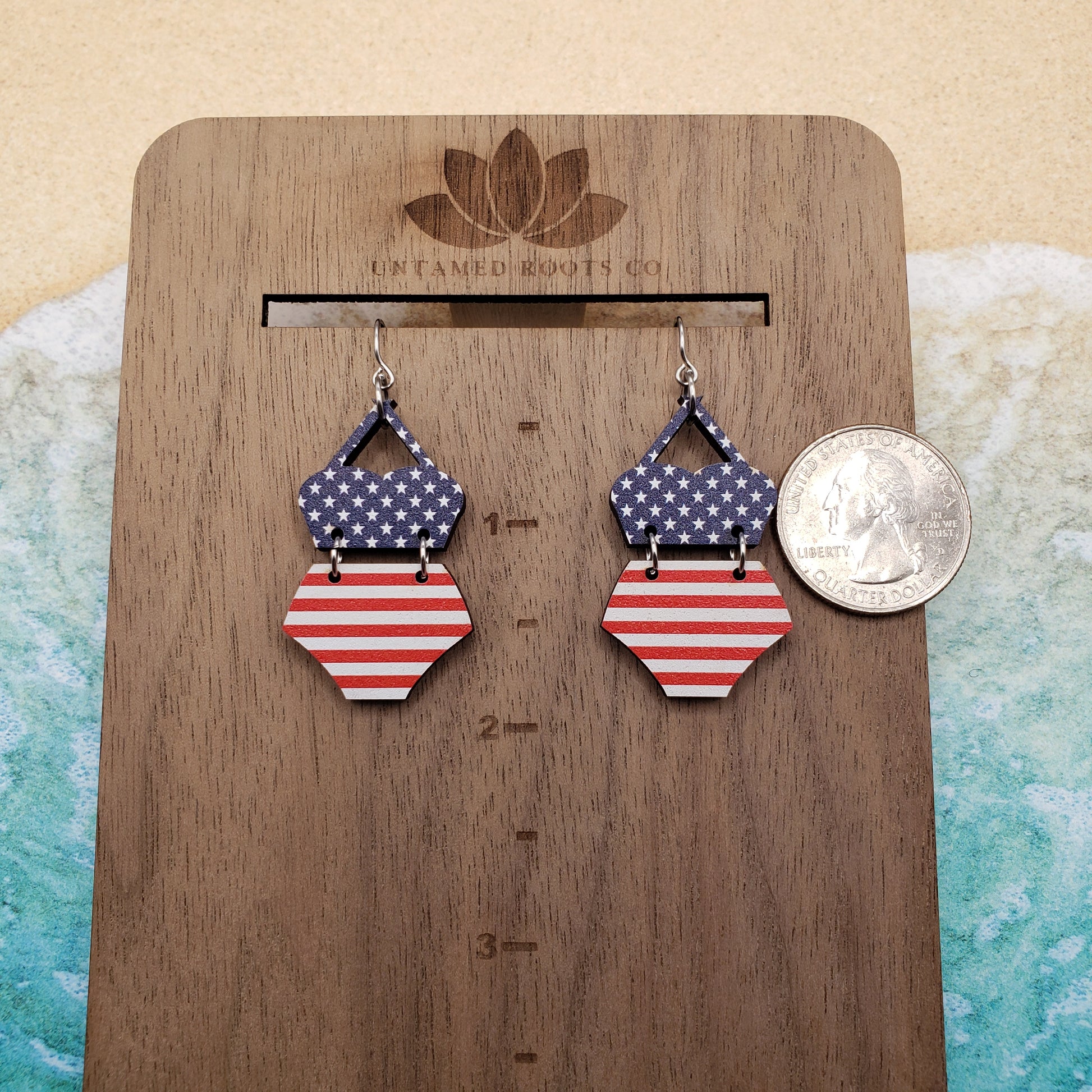 Stars and Stripes Swimsuit Earrings