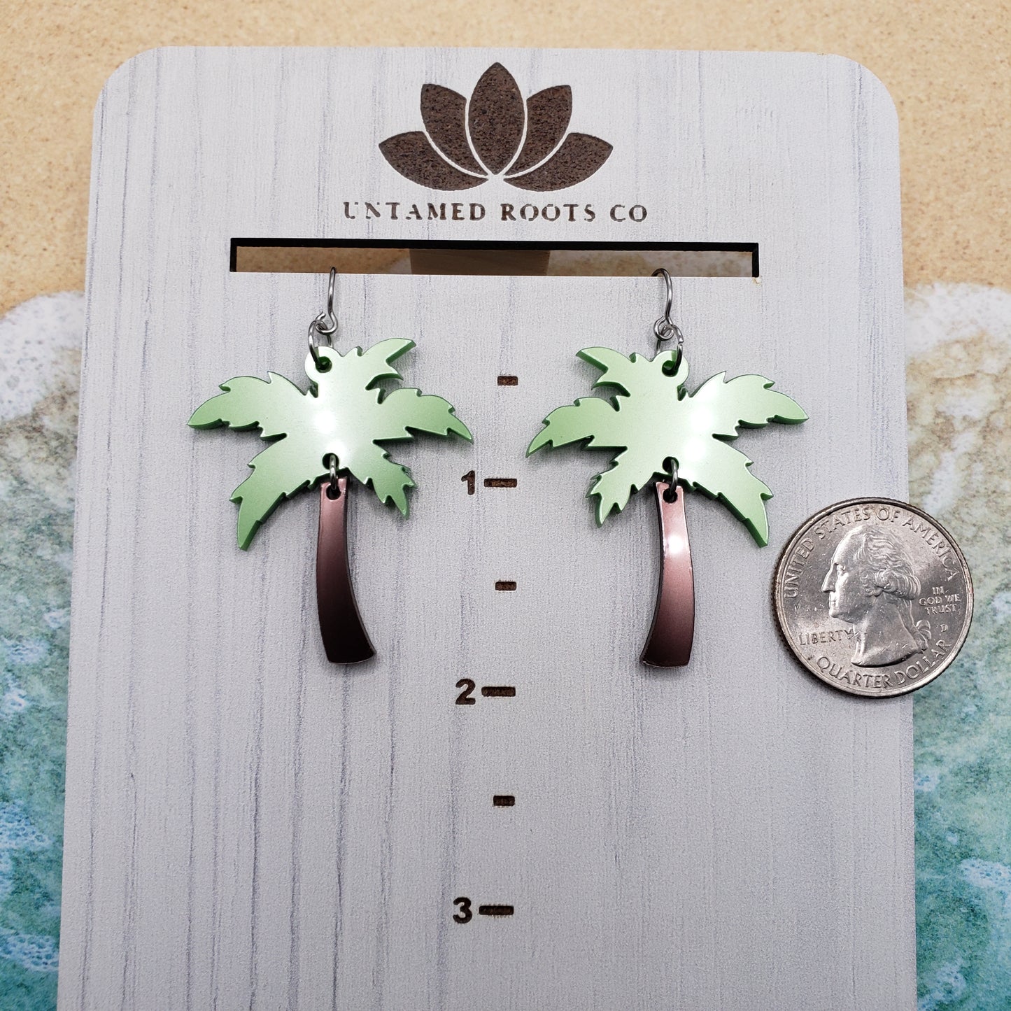 Palm Tree Dangle Earrings