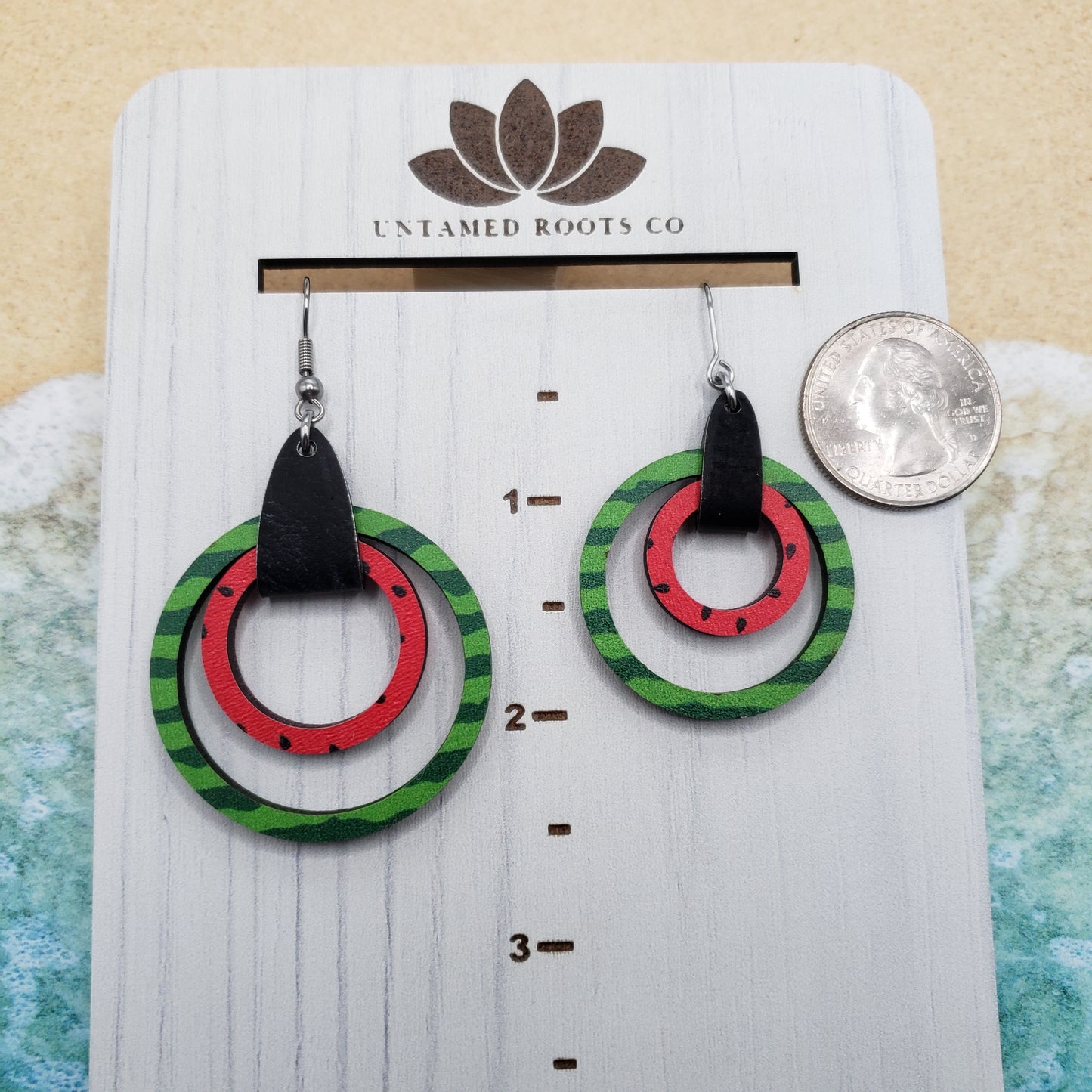 Watermelon Circle Earrings (2 Styles)