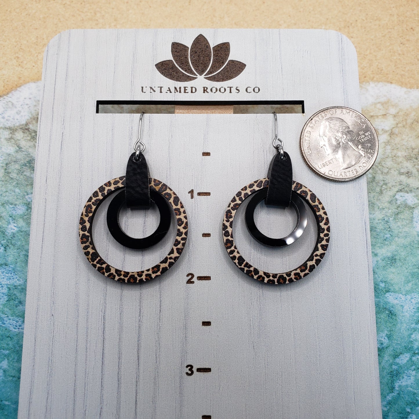 Leopard Print Circle Earrings (2 Styles)