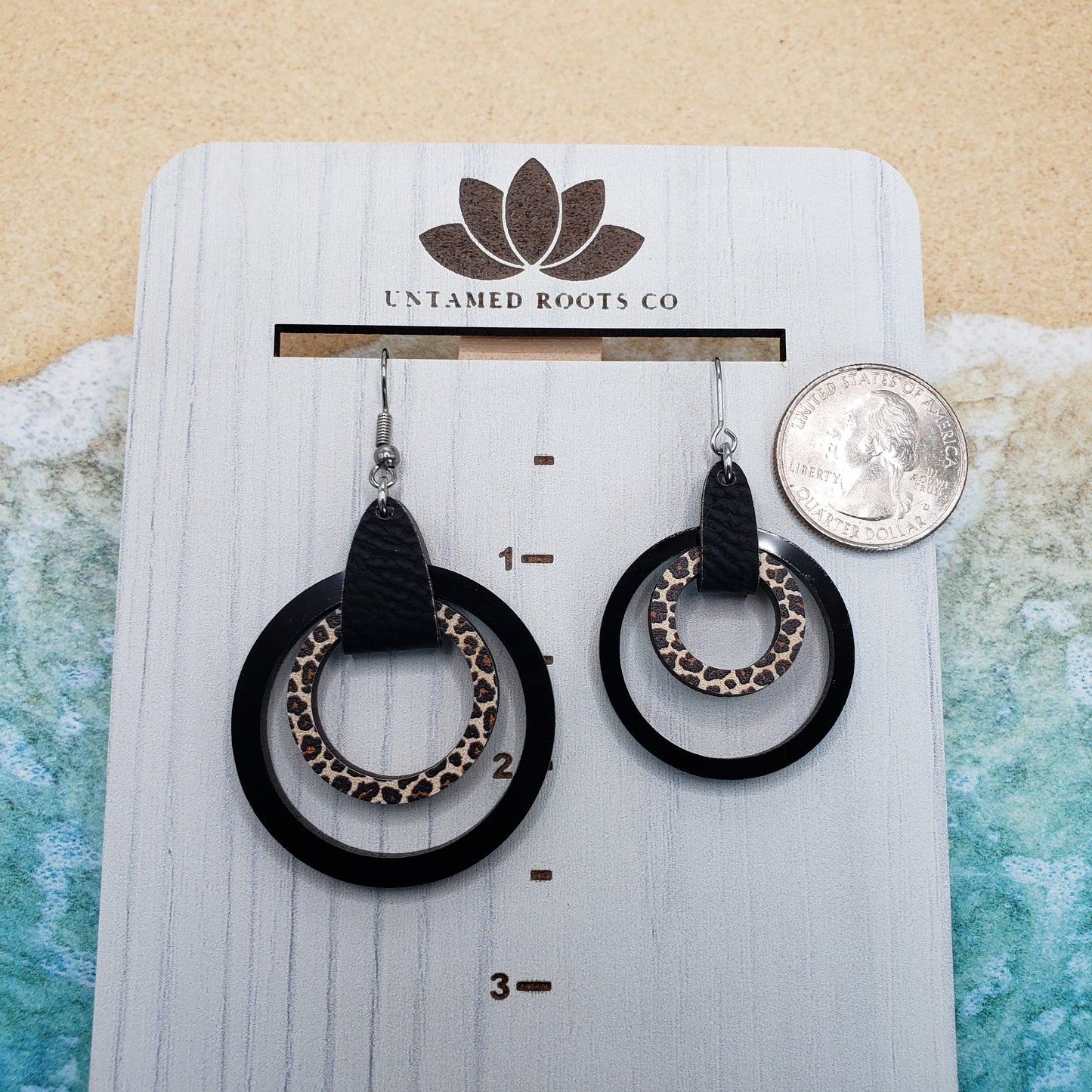 Leopard Print Circle Earrings (2 Styles)