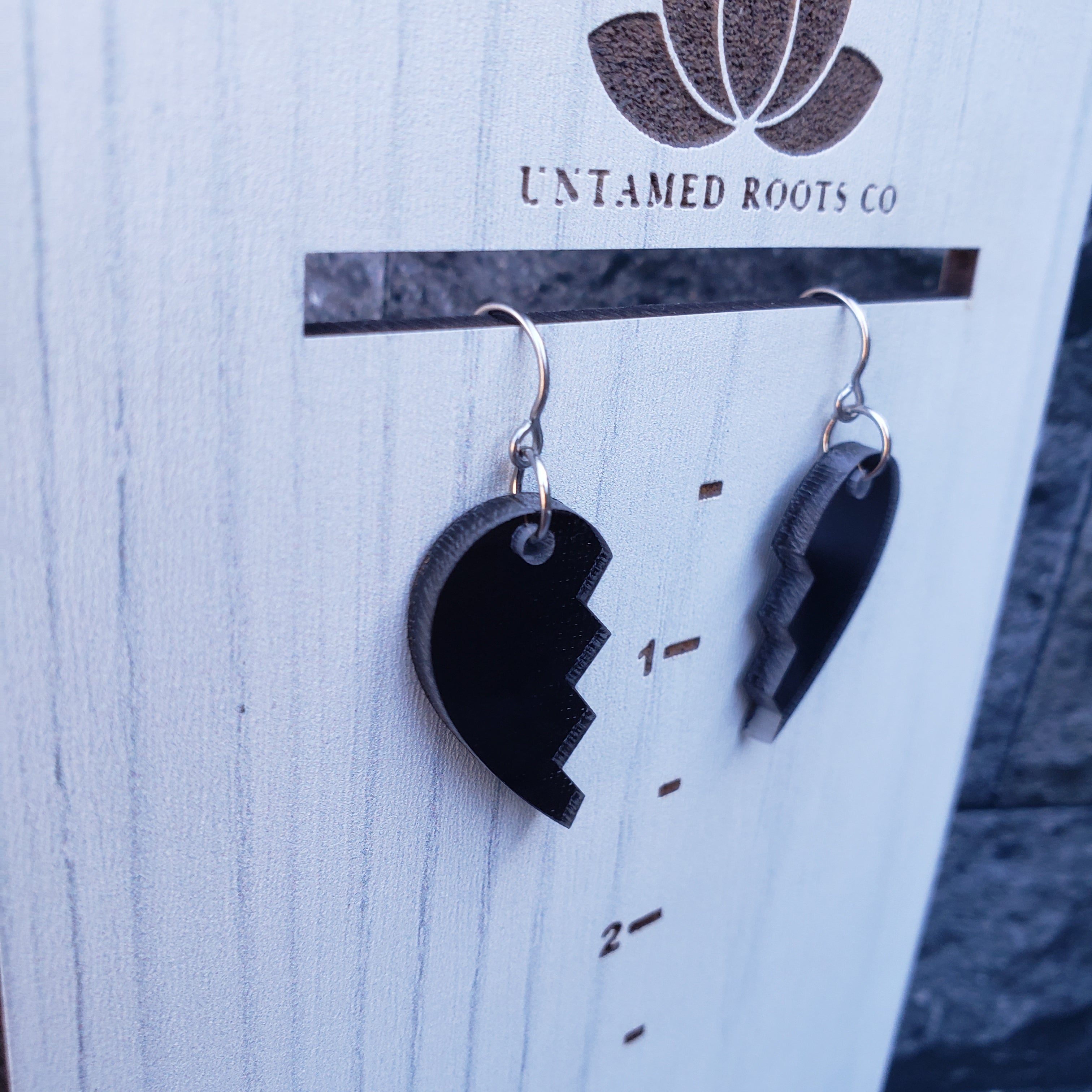 Broken heart dangle on sale earrings