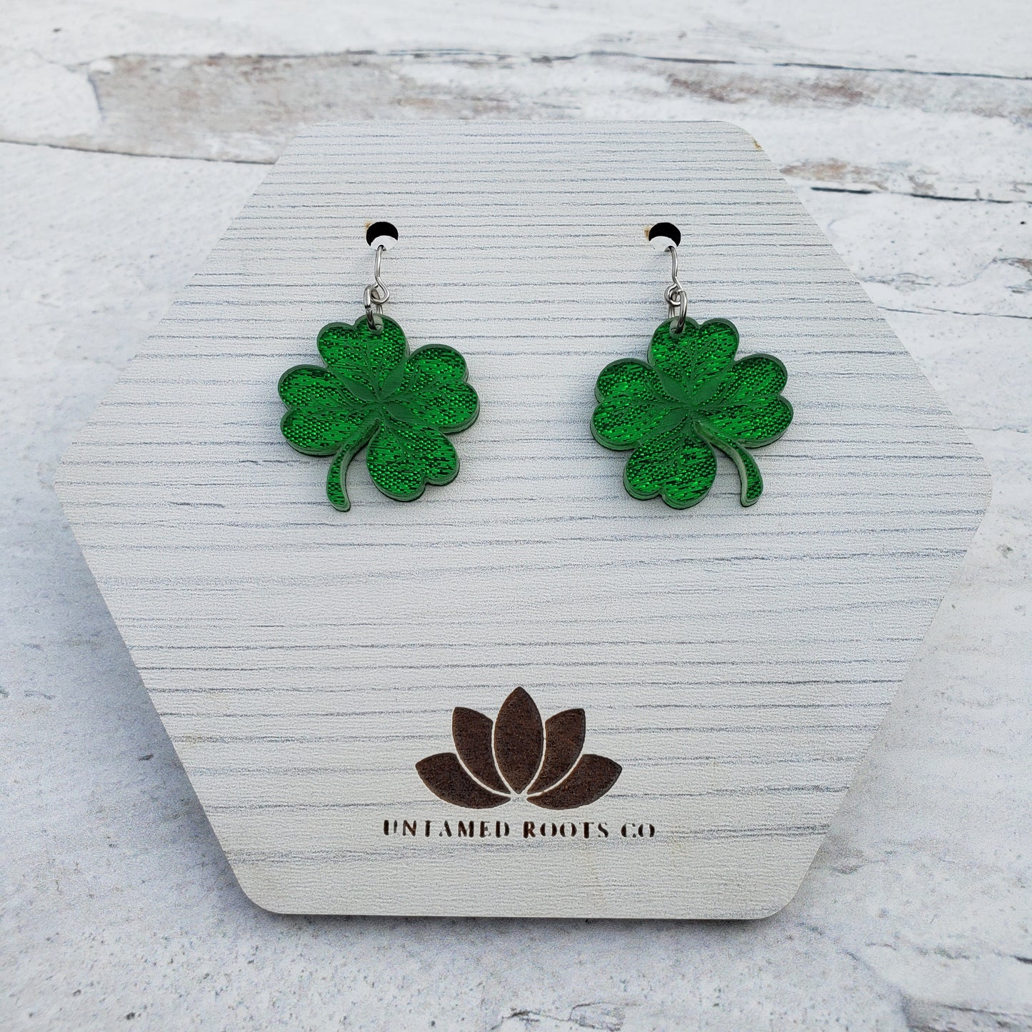 Shimmering Shamrock Earrings