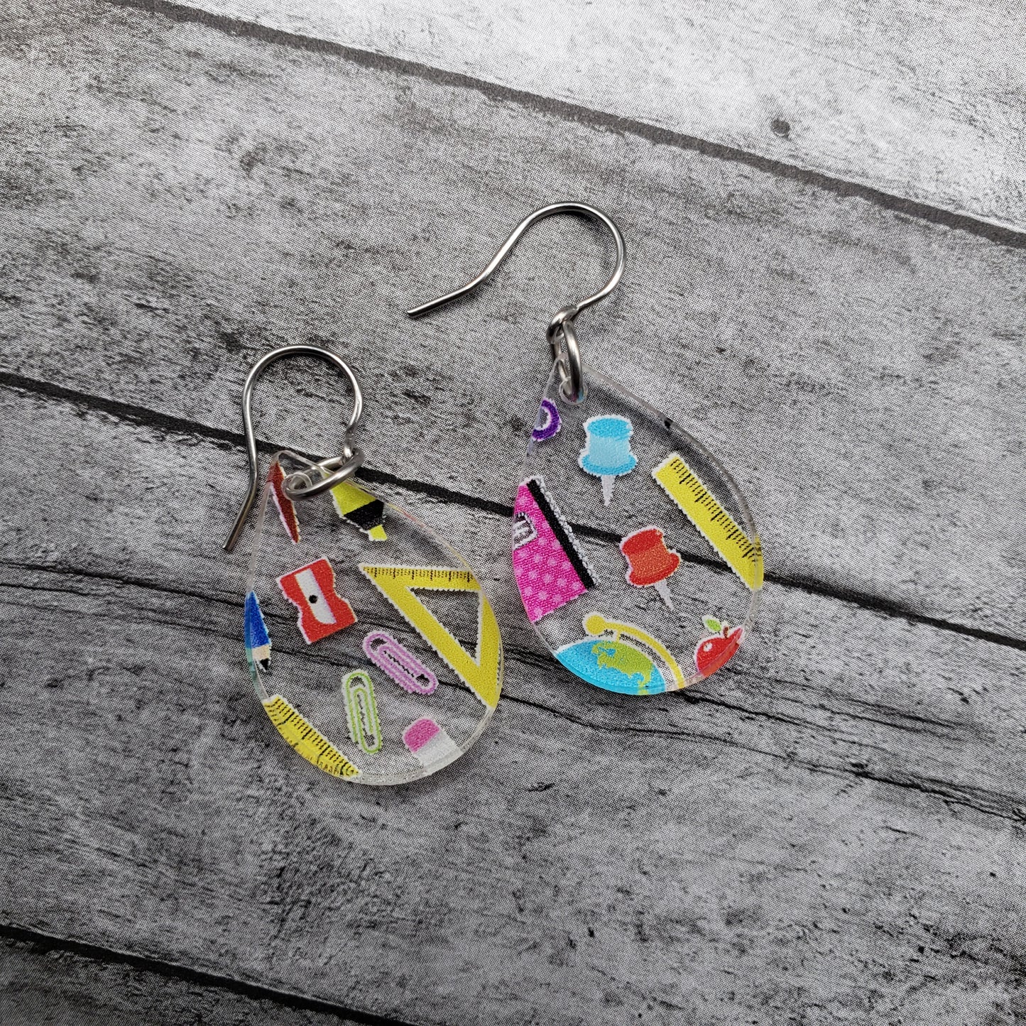 Teacher Print Earrings (8 styles)