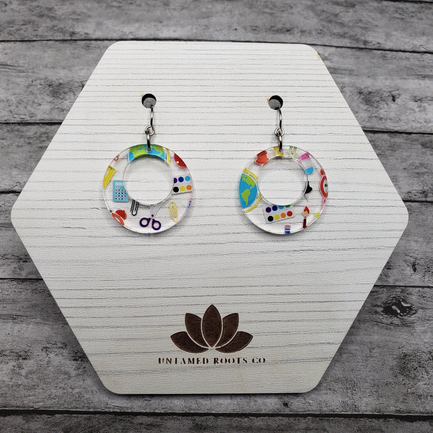 Teacher Print Earrings (8 styles)