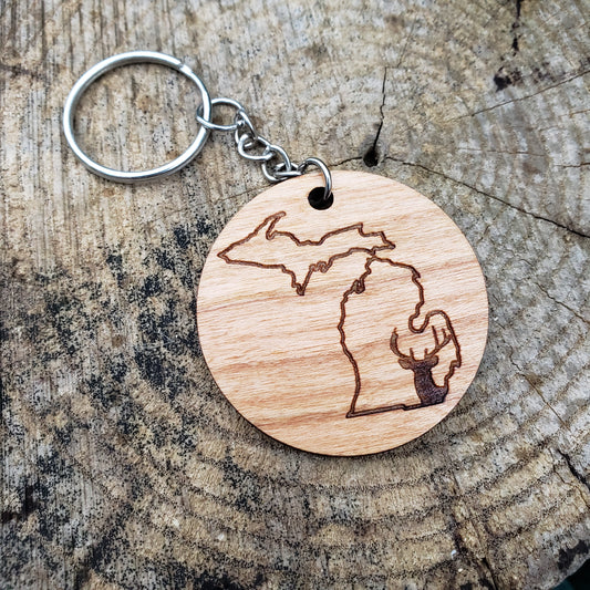 Michigan Deer Keychain