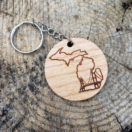 Michigan Mighty Mac Keychain