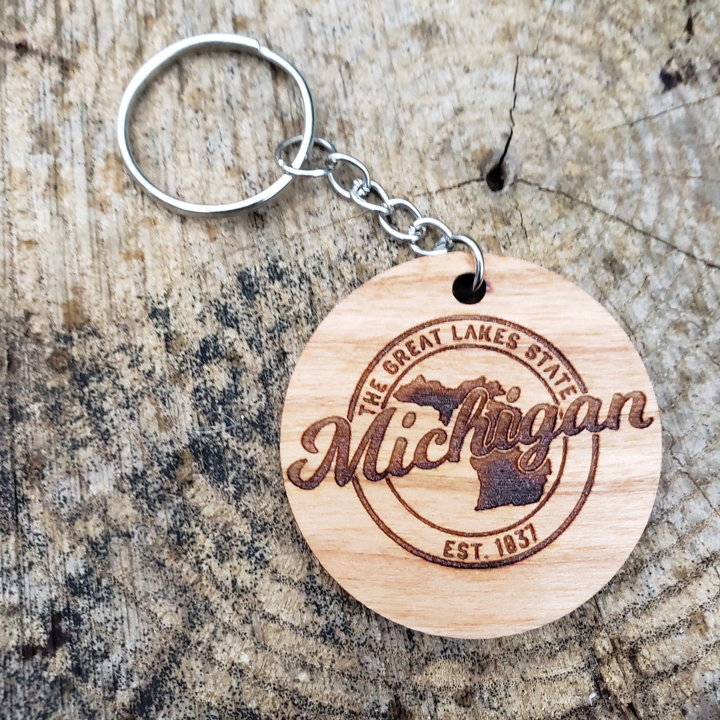 Great Lakes State Keychain