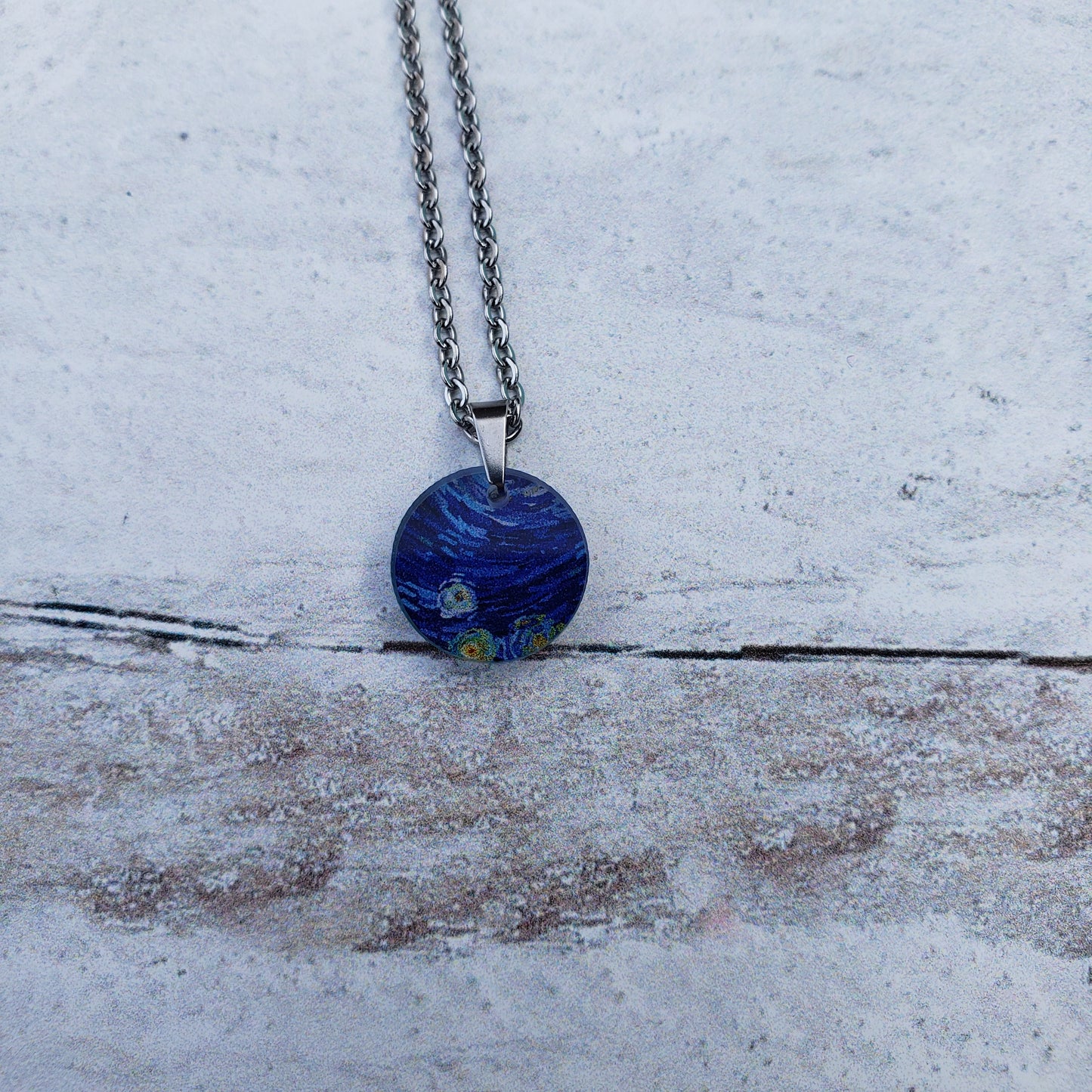 Small Circle Starry Night Necklace