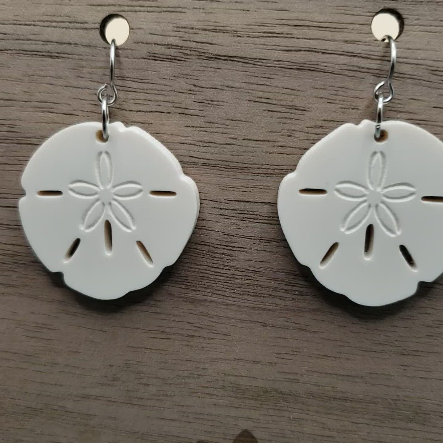 Sand dollar dangle on sale earrings