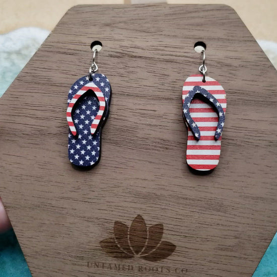 Stars and Stripes Flip Flop Earrings