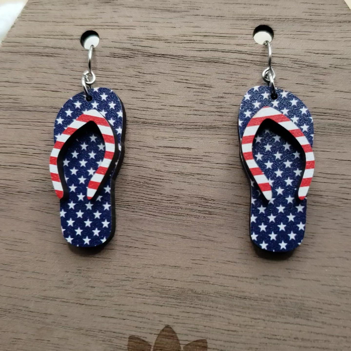 Stars and Stripes Flip Flop Earrings