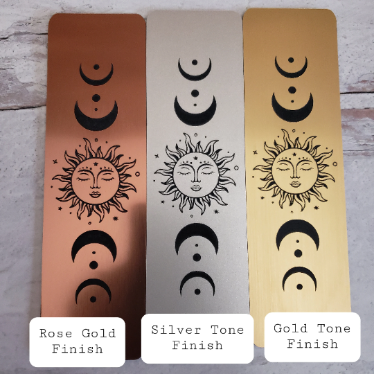 3 celestial themed bookmarks.
